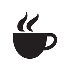 Coffee cup silhouette vector icon illustration