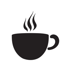 Coffee cup silhouette vector icon illustration