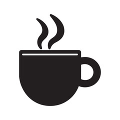 Coffee cup silhouette vector icon illustration