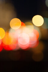 Defocused urban lights bokeh background