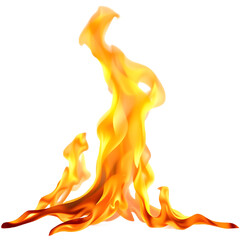red hot fire. png isolated background. transparent background.