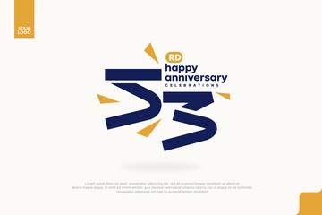 53rd Happy Anniversary number type