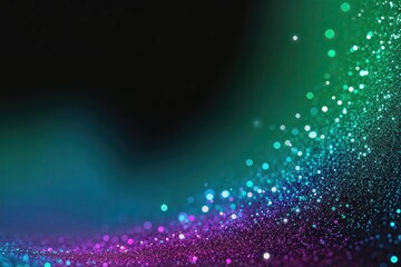 Obraz premium Sapphire Green Twinkle Gradient with Soft Black Background and Rich Textures