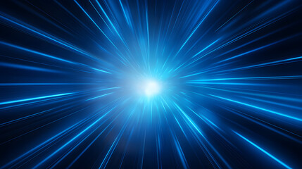 Obraz premium Radial blue light through the tunnel glowing in the darkness for print designs templates, Advertising materials, Email Newsletters, Header webs, e commerce signs retail shopping, advertisement busines
