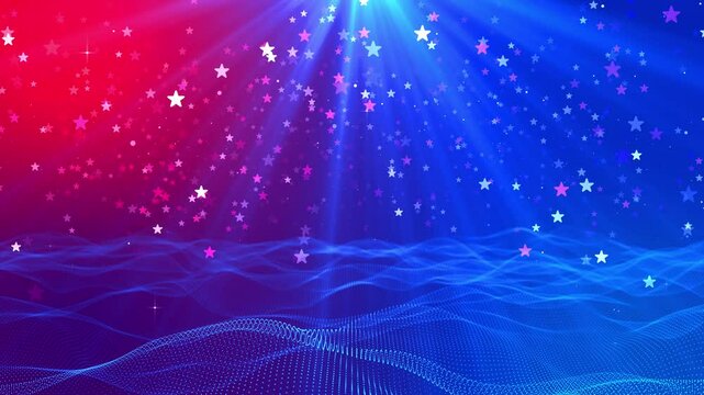 Dust Particles Rain fly in slow motion in the air lingering slowly. Particles Bokeh Lights Background. Overlay. Defocused bokeh luxury awards ceremony performance Award party stage stage glitter 3D