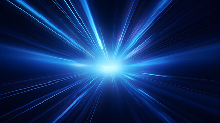 Obraz premium Radial blue light through the tunnel glowing in the darkness for print designs templates, Advertising materials, Email Newsletters, Header webs, e commerce signs retail shopping, advertisement busines
