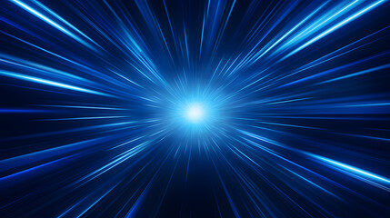 Radial blue light through the tunnel glowing in the darkness for print designs templates, Advertising materials, Email Newsletters, Header webs, e commerce signs retail shopping, advertisement busines