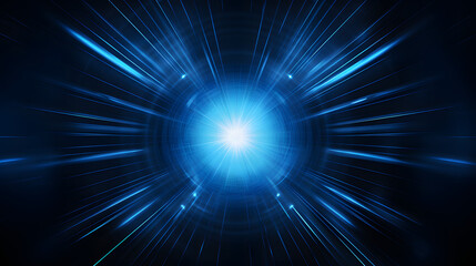 Fototapeta premium Radial blue light through the tunnel glowing in the darkness for print designs templates, Advertising materials, Email Newsletters, Header webs, e commerce signs retail shopping, advertisement busines