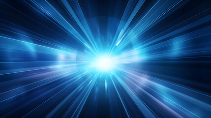 Naklejka premium Radial blue light through the tunnel glowing in the darkness for print designs templates, Advertising materials, Email Newsletters, Header webs, e commerce signs retail shopping, advertisement busines
