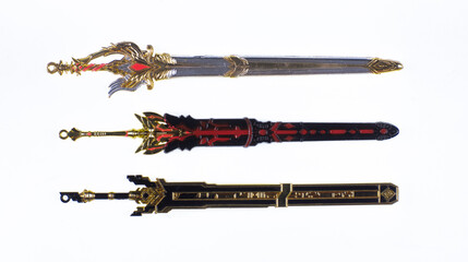 fantasy gaming sword isolated on white background