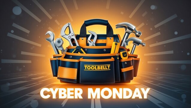 Cyber monday tools sale online shopping promotion digital environment focused viewpoint practical concepts - Powered by Adobe