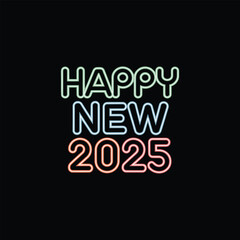 Happy New Year 2025 Template.