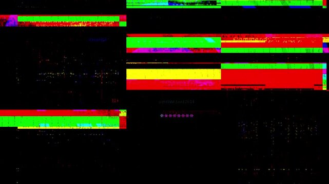 Abstract digital glitch effect noise background. Error signal loop. Virus code software hack concept. Cyber security. programming, errors, hackers, errors, data search, programming, coding, hacker, IT