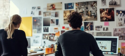 Design Team Brainstorming Session in Creative Studio