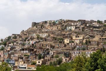 Fototapeta premium City of Kabul, capital of Afghanistan. View of the city and slums around the city