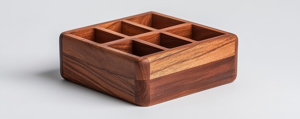 woodwork and carpentry concept. A personalized wooden jewelry organizer with specific compartments, tailored to a client s needs