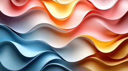 Abstract Colorful Waves: A Symphony of Hues and Curves