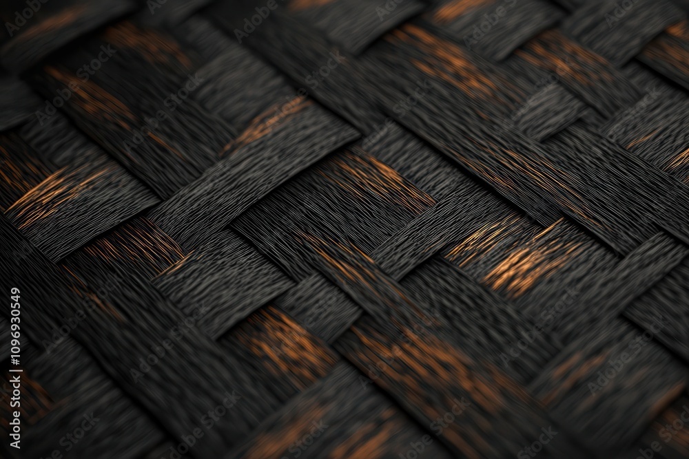 Aufkleber a close-up view of a textured woven surface featuring dark tones and subtle highlights, showcasing i