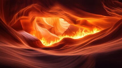 Fiery Antelope Canyon: A Surreal Desert Inferno