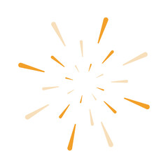 Simple golden geometric firework