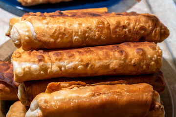 Easy Homemade Chicken Taquitos.food concept. Fryer Chicken Taquitos