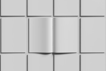 Blank magazine for mockup - 3D rendering
