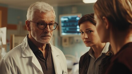 Obraz premium Medical Consultation in Hospital Setting