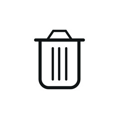 Delete icon vector white background 