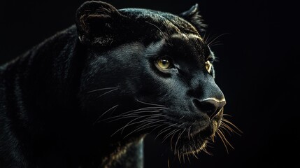 Majestic Black Panther: A Portrait of Darkness and Grace