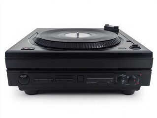 Obraz premium Turntable with sleek black design, perfect for music lovers