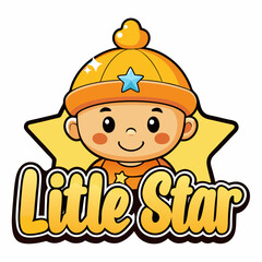 sticker design of a little star