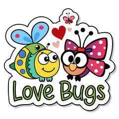sticker design of bug 