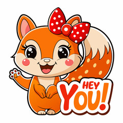sticker design of hey you