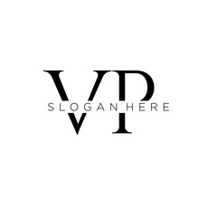 VP initial monogram logo with bussines style dsign