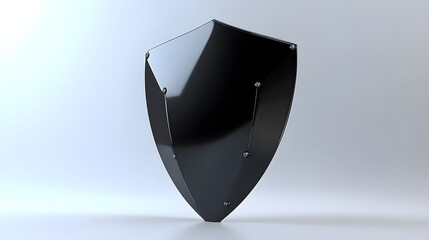 
Cyber security safety shield in minimalistic style. 3d vector illustration. white background