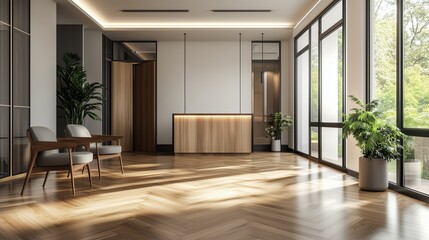 Fototapeta premium Experience the Serenity of a Spacious and Beautifully Designed Room Perfect for Relaxation and Comfort