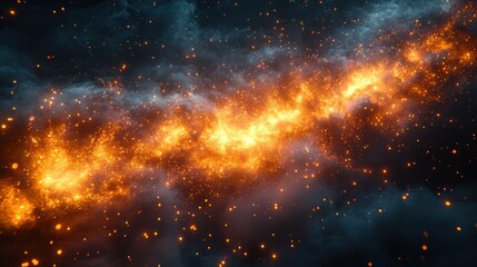 Fiery Nebula: A Cosmic Dance of Fire and Stardust