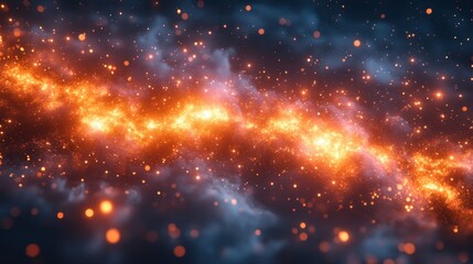 Cosmic Firestorm: A Celestial Dance of Light and Energy