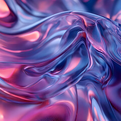 Obraz premium Abstract 3D Purple Blue Liquid Background