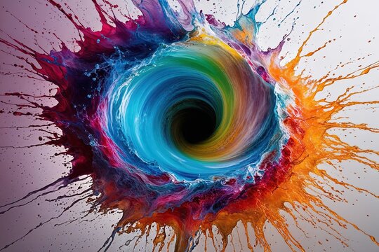 Vivid Color Splash in a Chaotic Whirlpool Aura