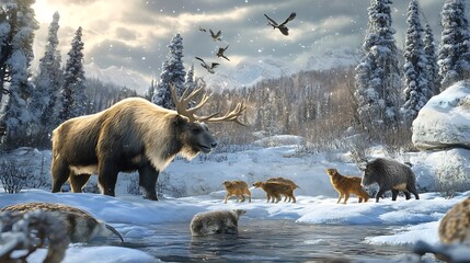 Tundra Simulation Highlighting Species Interactions and Survival in Extreme Cold






