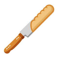 bread knife clipart cartoon Illustration drawing