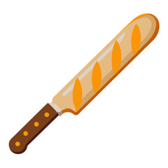 bread knife clipart cartoon Illustration drawing