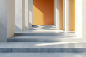 Obraz premium 3D Minimalist Staircase Illustration