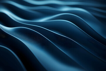 Obraz premium Deep Blue 3D Abstract Wave Background