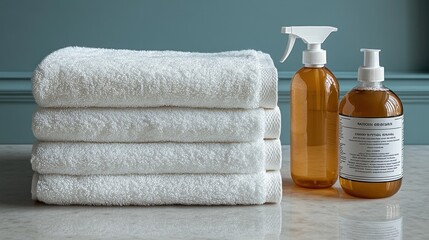 Luxury Bath Towels and Cleaning Products