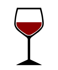 Wine clip art design on plain white transparent isolated background for card, shirt, hoodie, sweatshirt, apparel, tag, mug, icon, poster or badge