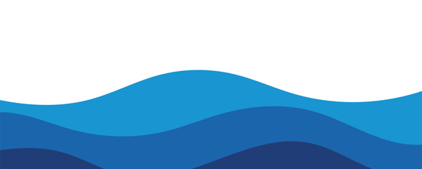 Sea waves layered vector background illustration and sea beach vector illustration.