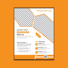 Corporate business, digital marketing agency flyer Brochure design, cover modern layout