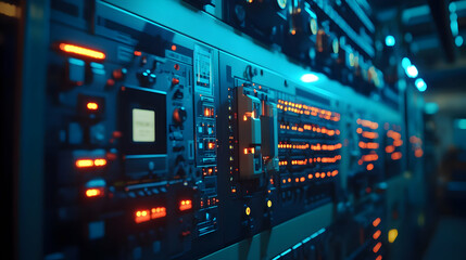 Fototapeta premium Cyberpunk Control Panel 3D Illustration